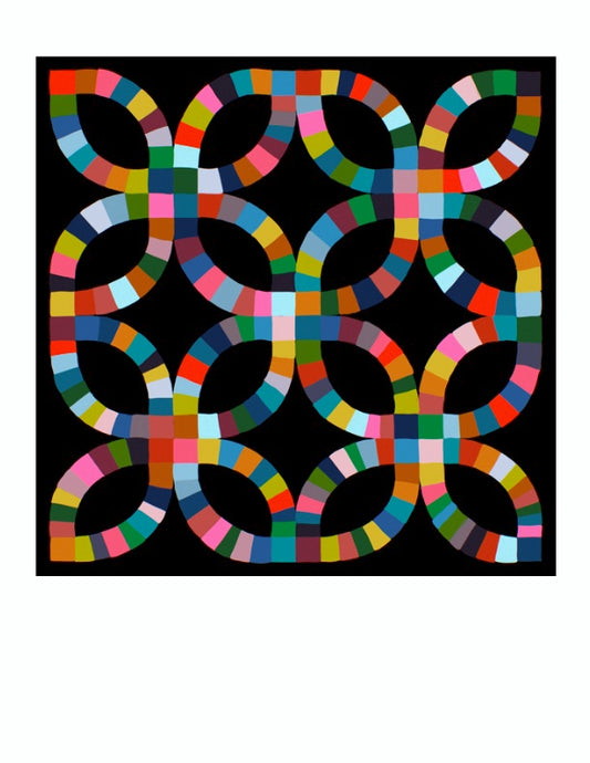 Double Wedding Ring Digiquilt art print